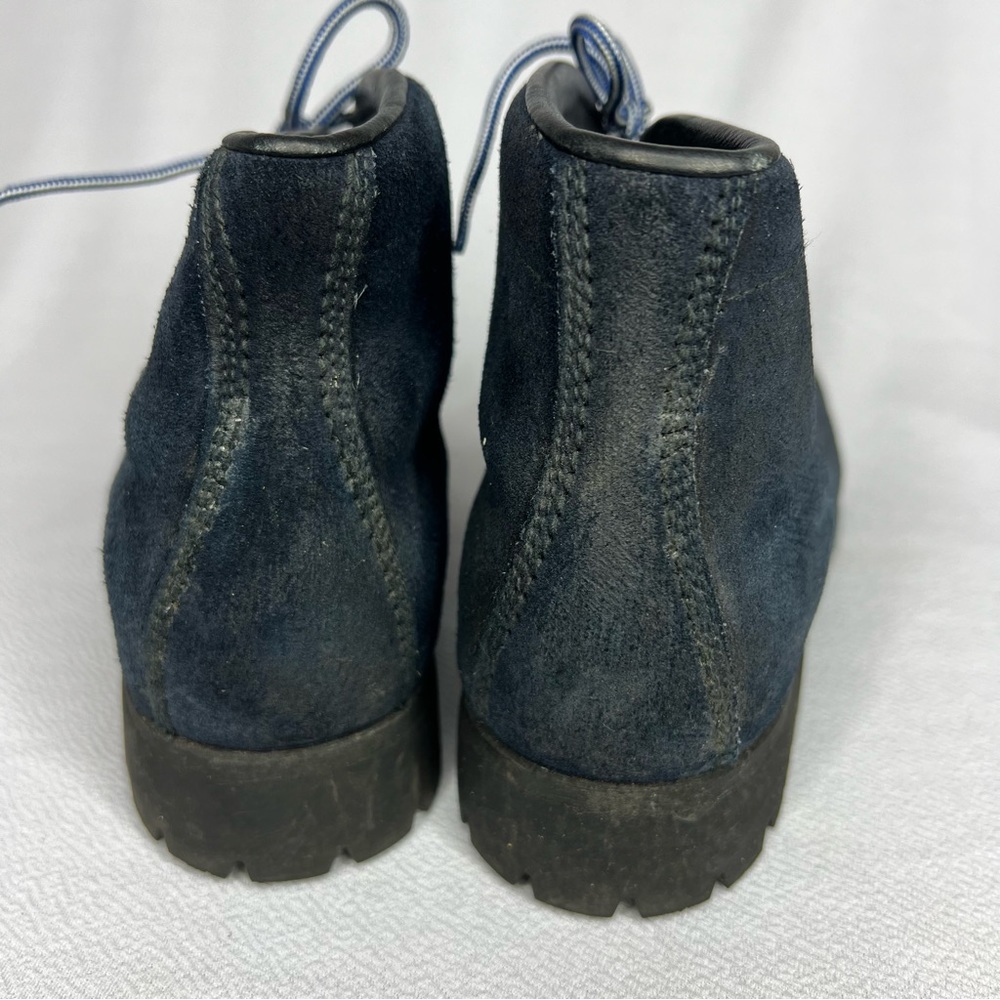 Vintage The Alps By Fabiano Blue Suede Leather Hiking Boots Womens Size 7 N - Picture 7 of 11